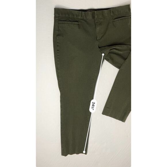 Banana Republic Sloan Curvy Fit Mid Rise Ankle Trousers Pants 12 Green - Picture 6 of 10